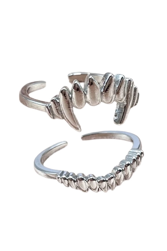 Stylish Vampires Split Rings Set Sturdy Alloy Fashion Accessory for Casual Wear