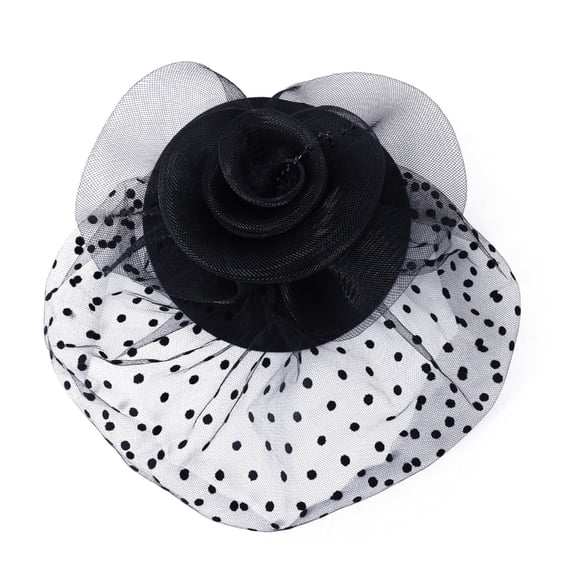 Stylish Veil Headpiece For Women Girls Special Event Soft Mesh Fabric Clip Headwear Secure Nonslip Hairpin