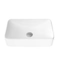 thumbnail image 1 of Stylish Vessel 19" White Porcelain Rectangular Bathroom Sink P-227H, 1 of 11