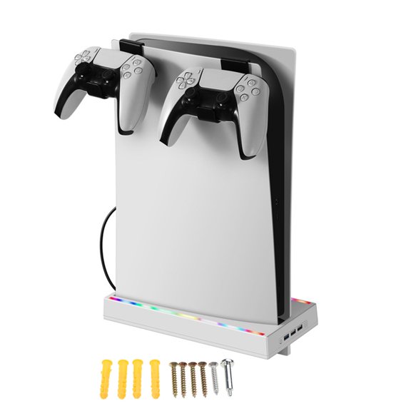 Stylish Wall Bracket Wall Mount Stand Organize Gaming Setups with LED Light Display Suitable Digital & Disc Editions