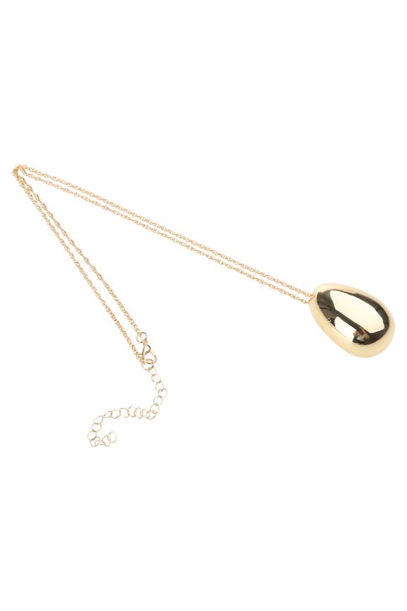 Stylish Water drop Pendant Necklace Simple Smooth Water drop Pendant Neckchain Adornment Eye Catching Neck Accessory