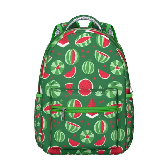 Stylish Watermelon Print Backpack for Women & Teens, Versatile Laptop Bag for School, Office & Travel, Large Main Compartment with Secure Zipper, Comfortable to Wear, Cute Gift Idea