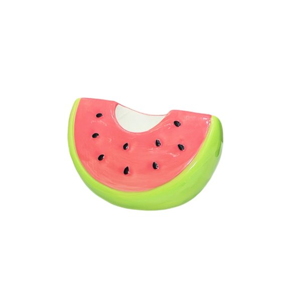 Stylish Watermelon Shape Ceramic Toothbrush Rack Brush Holder For Countertop