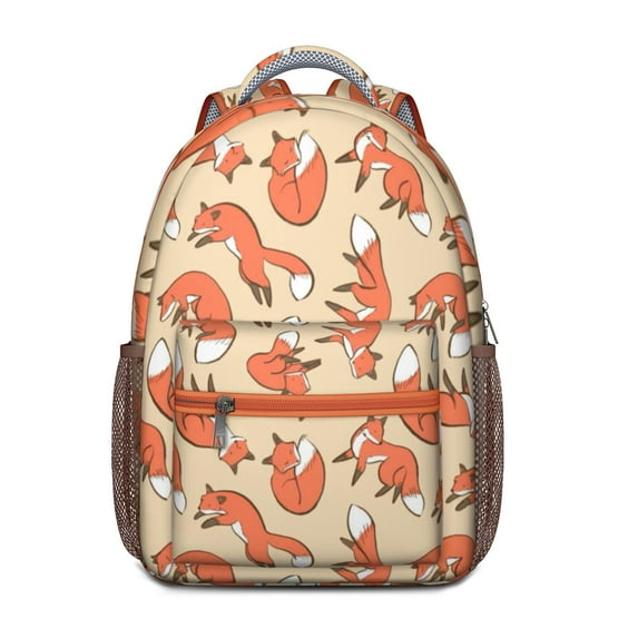 Stylish Waterproof Backpack with Fluffy Fox Design - Lightweight & Durable Student Bookbag for Daily Use