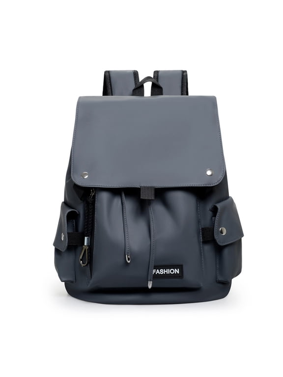 Stylish Waterproof Business Travel Backpack, Vintage Backpack Fit 15.6 Inch Laptop Cool Retro Book Bag, Weekender Hiking Motorcycle Daypack -Gray