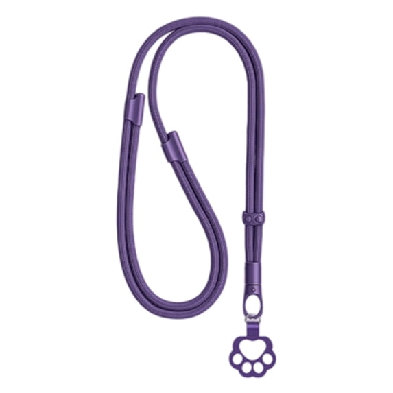 Stylish Wearable Phone Holder Adjustable Neck Cord With Anti Drop Clasp Metal Alloy And Polyester Construction