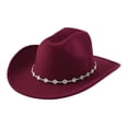 thumbnail image 1 of Stylish Western Cowboy Hat Bohemian Fedora for Men and Women with Rhinestone for Casual and Event Wear Fashion Accessory, 1 of 4