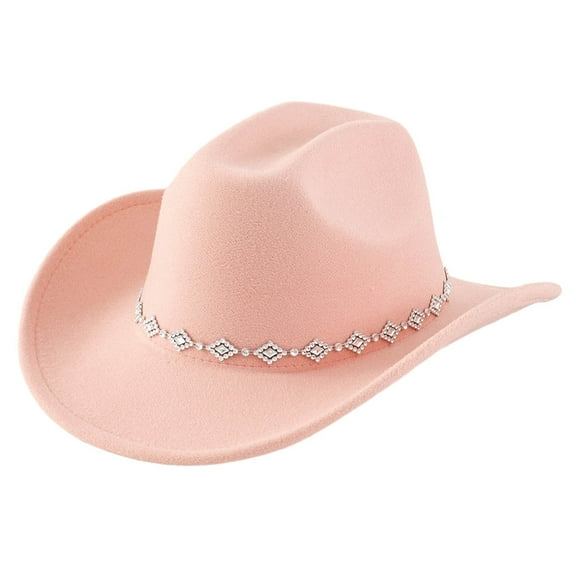 Stylish Western Cowboy Hat Bohemian Fedora for Men and Women with Rhinestone for Casual and Event Wear Fashion Accessory