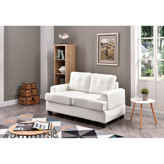 Stylish White For Two - Saddle Arms Extra Coziness Charming With Supportive Comfy And
