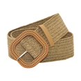 thumbnail image 1 of Stylish Wide Straw Woven Waist Party Skinny Waist Khaki, 1 of 7