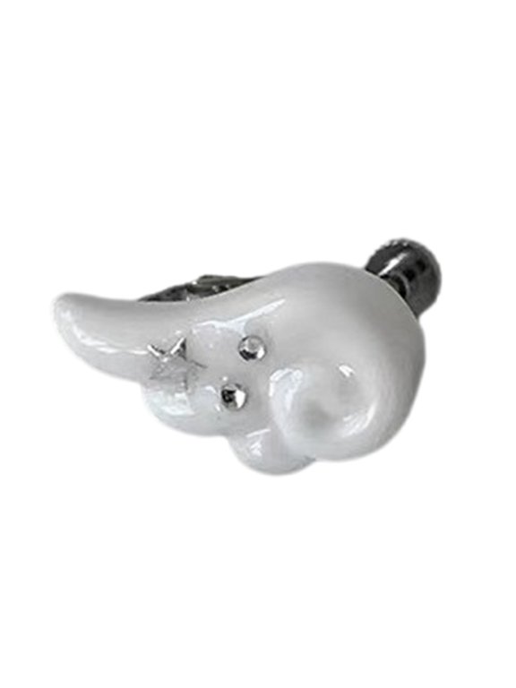Stylish Wing Ear Cuff Comfortable Earring Ear Clip Ear Jewelry Resin Texture Ear Accessories Suitable for Everyday Wear