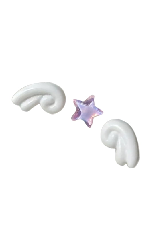 Unique Studs Earrings Wing and Star Ear Bone Nails Body Jewelry Body Puncture Accessories for Fashion Enthusiasts