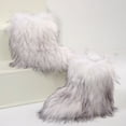 thumbnail image 1 of Stylish Winter Boots for Women, Faux Fur Mid-Calf Snow Booties, 1 of 5