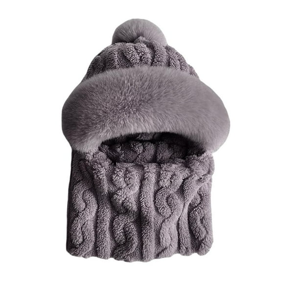 Stylish Winter Hooded Hat for Outdoor Activities, Thickened Velvet & Windproof Design