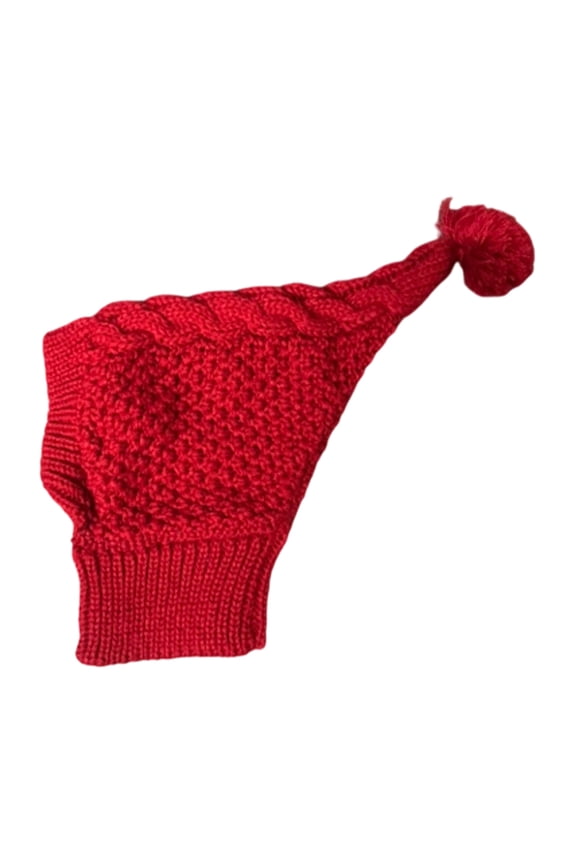 Stylish Winter Knitted Pet Hat With Hairball Cozy Neck And Ear For Cold Weather Indoor Outdoor Use