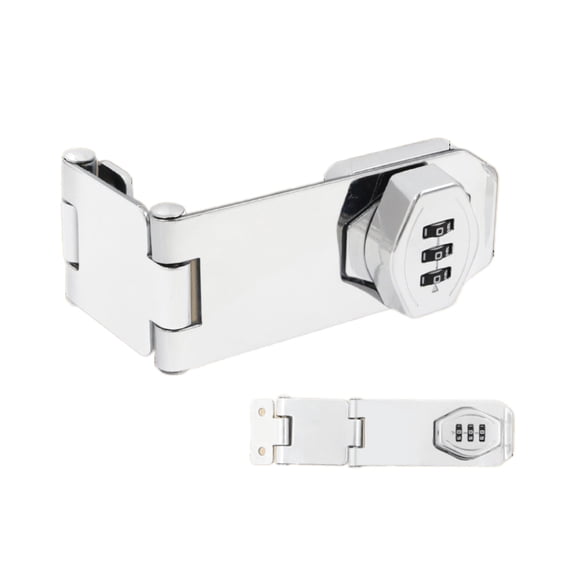 Multipurpose Without Key Bifold Door Lock Combination Twist Knob Hasp Latches for Cabinet and Closet Double Door