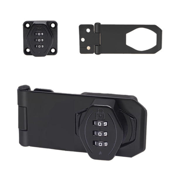 Multipurpose Without Key Bifold Door Lock Combination Twist Knob Hasp Latches for Cabinet and Closet Double Door