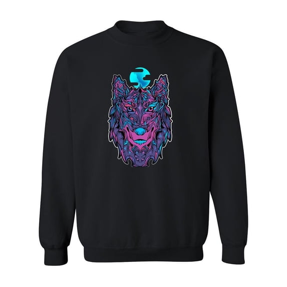 Stylish Wolf Design Sweatshirt Men -Image by Shutterstock, Male Medium