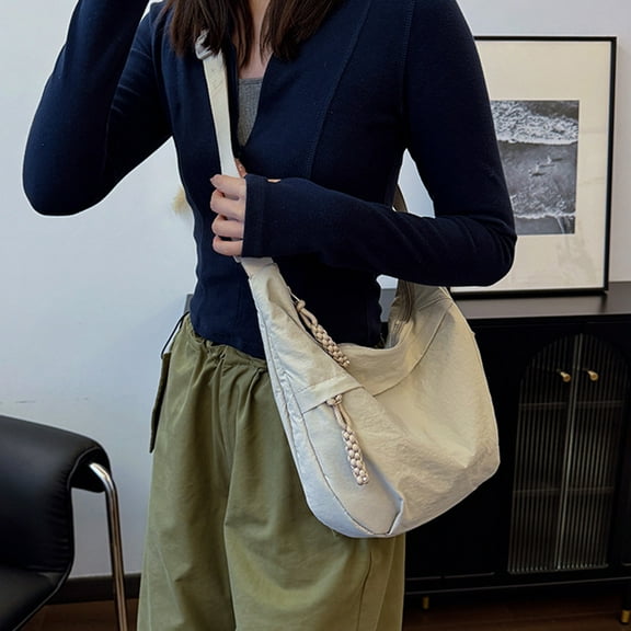 Stylish Women Nylon Crossbody Shoulder Bag for Daily Use and Commute with Spacious Interior Design