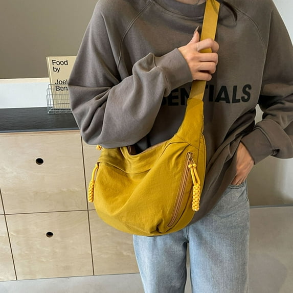 Stylish Women Nylon Shoulder Bag Lightweight Crossbody Purse For Daily Use With Multiple Compartments Secure Zipper Closure Durable Carrying Accessory