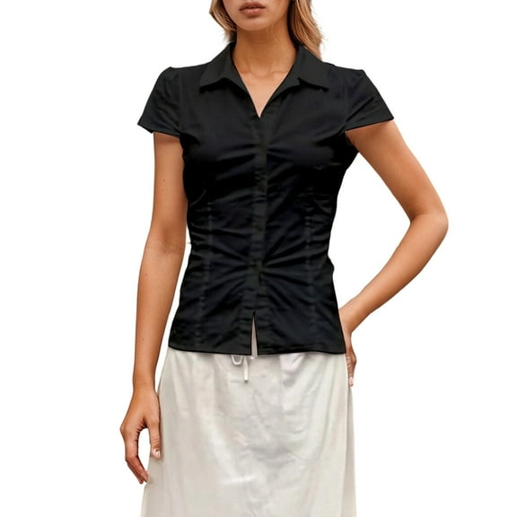 Stylish Women Shirts For Everyday Wear Tailored Fit Comfortable Casual Look For Spring Summer And Fall Pair With Denim Jeans Easy Care Machine Washable