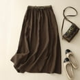 thumbnail image 1 of Women's A-Line Split Hem Skirt with Embroidery and Tie Detail Casual Spring Summer Fall Flowy Comfortable, 1 of 4
