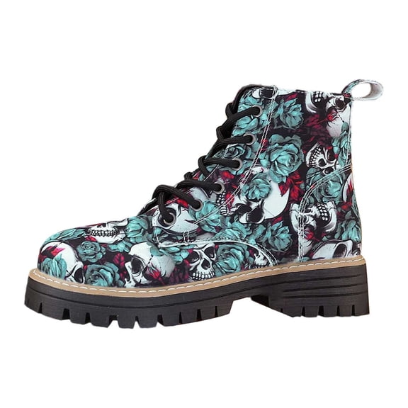 Stylish Women's Ankle Boots with Heel and Round Toe for Fashionable Halloween Celebrations and Everyday Wear