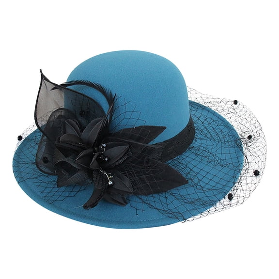 Stylish Women's Autumn Winter Floral Round Top Casual Fisherman Bucket Cap Elegant Bowler Hat Design