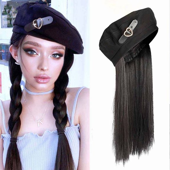 Stylish Women's Beret Hat Hair Wigs - Chic Versatile Fashion Accessory for Any Occasion