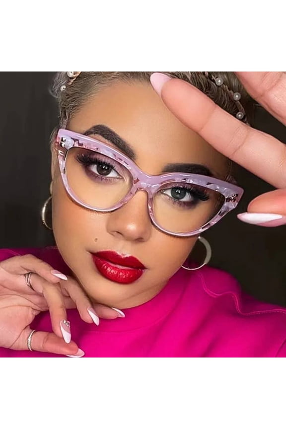 Stylish Women's Black Cat Eye Glasses - Fashionable Eyewear for Women
