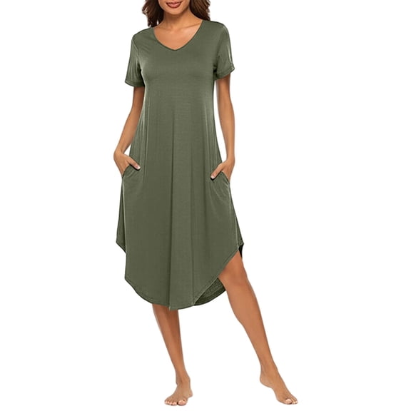 Stylish Women's Casual Dress For Everyday Wear V Neck Design Solid Color Perfectly Paired With Heels For Summer Outings Hand And Machine Washable