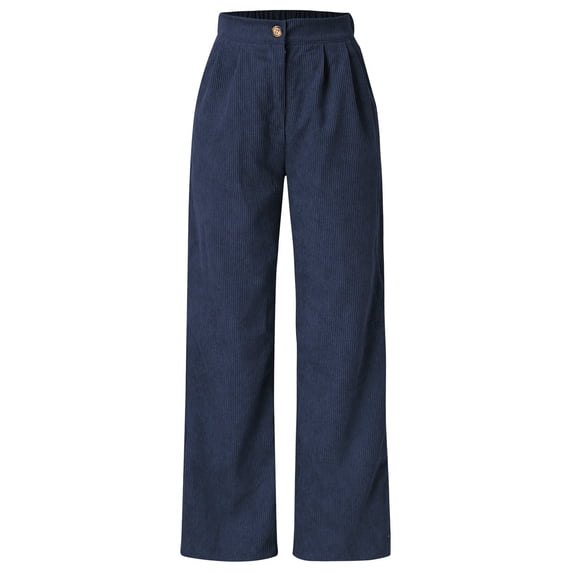 Stylish Women's Casual Pants High Waist Wide Leg Trousers for Everyday Wear Comfort Fit Corduroy Big Size Trousers for Versatile Outfits