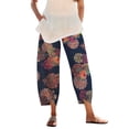 thumbnail image 1 of Stylish Women's Casual Trousers Comfortable Waist Leg Designs Elastic Wide Pants for Everyday Wear and Relaxation, 1 of 6