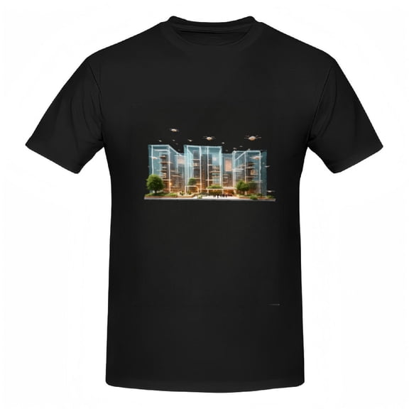 Stylish Women's Cotton Short Sleeve T-Shirt with Urban Cityscape Graphic ' EMO NEW YORK ' Design Perfect for Casual Wear