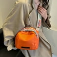 thumbnail image 1 of Stylish Women's Crossbody Bag Versatile Spring Summer Shoulder Shell Bag with Adjustable Straps Canvas Lightweight for Casual Daily Use, Orange, 1 of 6