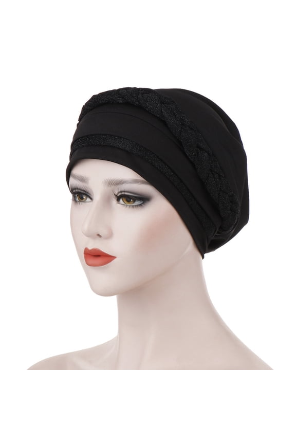 Stylish Women's Frontal Bonnet Hijab Turban Hat Cap Head Scarf Headwrap for Fashion