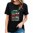 thumbnail image 1 of Stylish Women's Graphic Short Sleeve Tee - Perfect Gift for Christmas and Thanksgiving Parties, 1 of 5