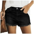 thumbnail image 1 of Stylish Women's High Waist Wide Leg Denim Shorts Retro Look for Casual Wear and Everyday Comfort, 1 of 8
