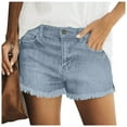 thumbnail image 1 of Stylish Women's High Waist Wide Leg Denim Shorts Retro Look for Casual Wear and Everyday Comfort, 1 of 8