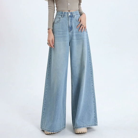 Stylish Women's High Waist Wide Leg Jeans for Everyday Comfort and Versatility