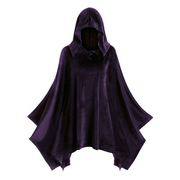 Stylish Women's Hoodies & Sweatshirts - Fashion Solid Cape Cloak Coat with Hood for Halloween Matching Outfits