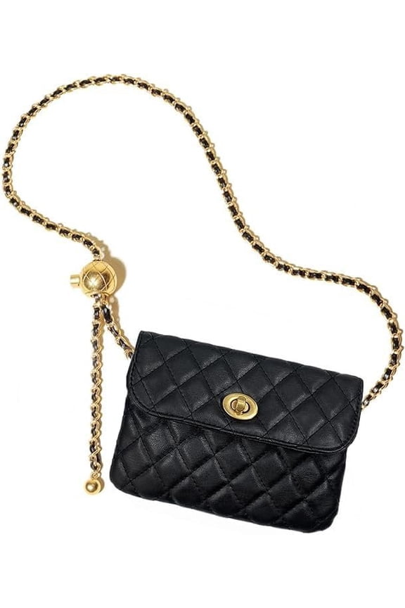Stylish Women's Leather Chain Belt Bag - The Versatile Crossbody/ Fanny Pack