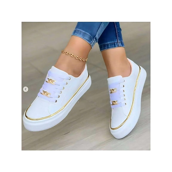 Stylish Women's Low Top Canvas Sneakers for Comfortable Daily Wear - Round Toe, Flat Bottom, Durable Design