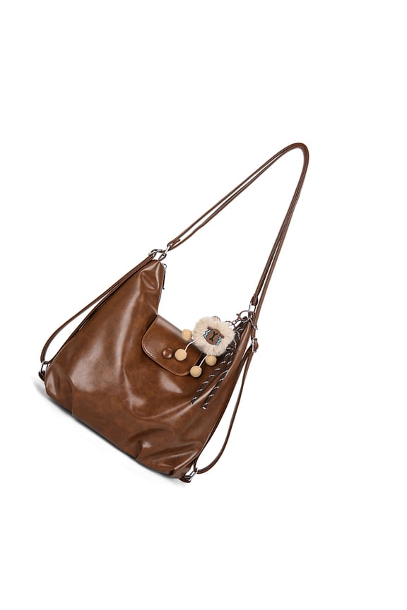 Trendy Convertible Crossbody Backpack For Women PU Shoulder Bag With Adjustable Strap Ergonomic Design Daily Commute