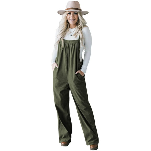 Stylish Women's Pocketed Jumpsuit - Versatile for T-Shirts and Sweaters - [ZhiHiMeRi] | (US 4-6)S