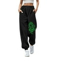 thumbnail image 1 of Stylish Women's Printed Casual Pants with Decorative Lace Up Detail and Comfortable Elastic Waistband for Everyday Wear Comfortable Sweatpants for Women Relaxed Fit Pant, 1 of 5