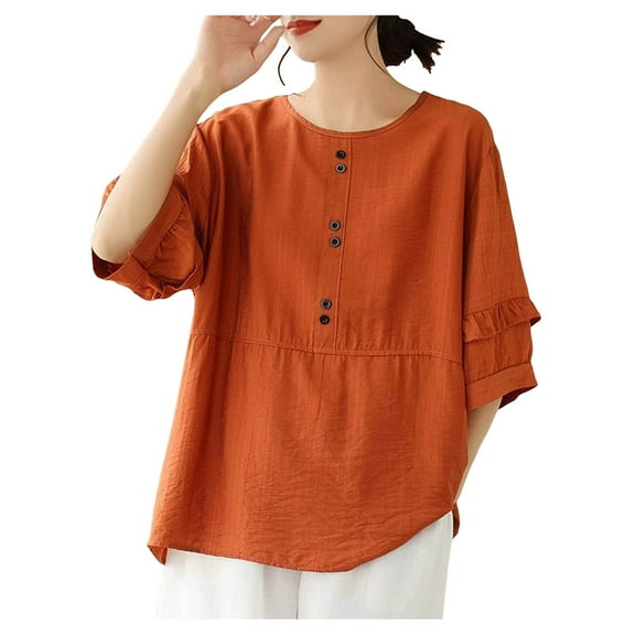 Stylish Women's T-Shirts - 2025 Women's Summer Loose Top That Covers Belly and Creates a Slimmer