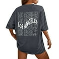 thumbnail image 1 of Stylish Women's T-Shirts Casual Graphic Tee Drop Shoulder Letter Print Top for Everyday Wear, 1 of 5