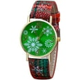 thumbnail image 1 of Stylish Women's Watch Christmas Casual Leather Snowflake Quartz Timepiece for Elegant Everyday Wear, 1 of 2