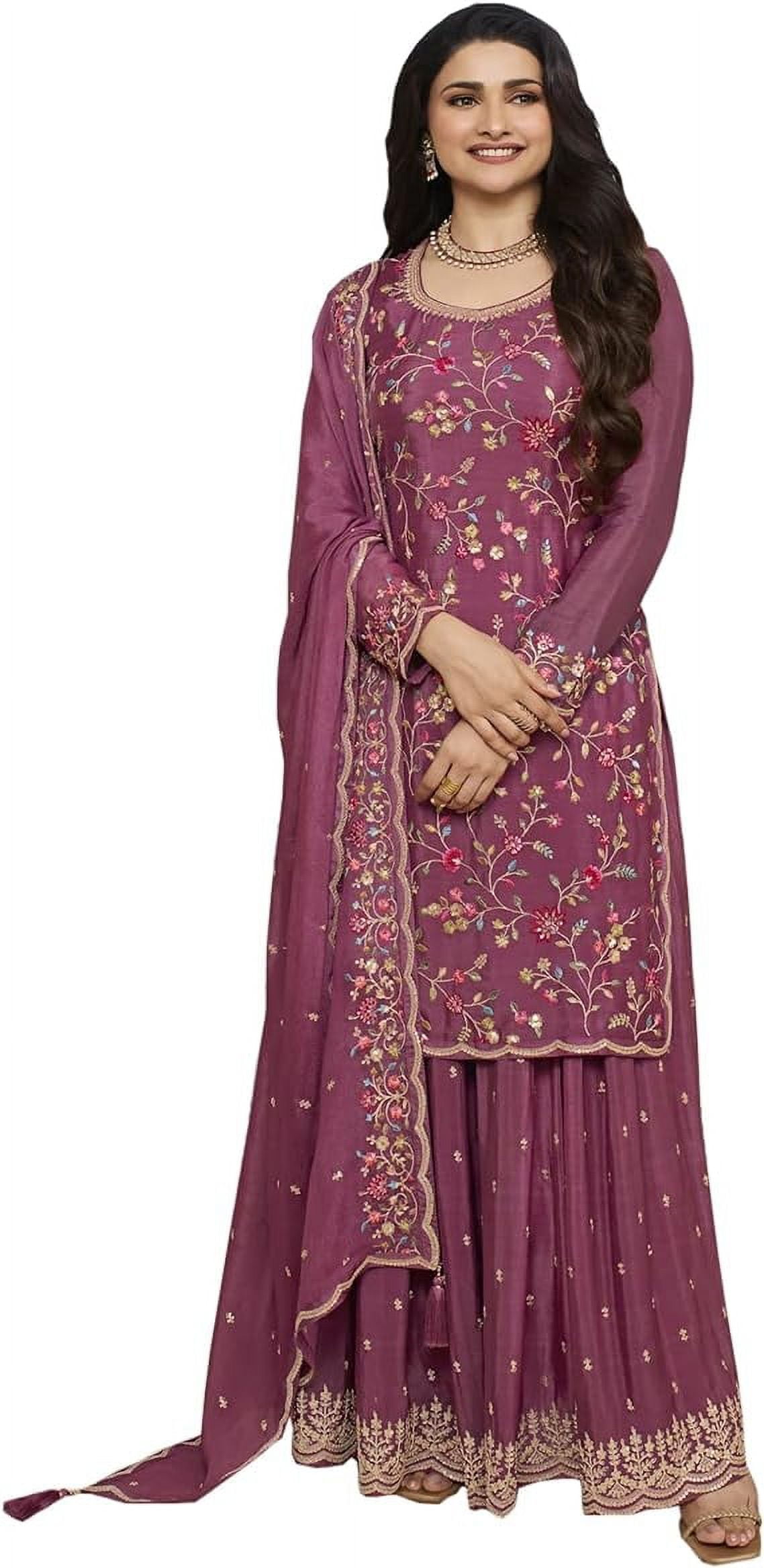 Indischer Designer Shalwar Kameez Anzug – Party Wear Mit Stickerei, Palazzo Hose & Dupatta, In Teal Blue